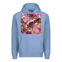 Colony Blue Mom Coffee Cups With Leopard Digital Paper Premium Hoodie - BundleAndBundleShop