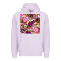 Lilac Mom Coffee Cups With Leopard Digital Paper Premium Hoodie - BundleAndBundleShop