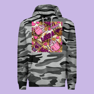 Mom Coffee Cups With Leopard Digital Paper Premium Hoodie Designed By Bundleandbundleshop