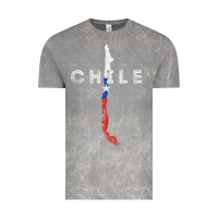 Cloud Rock chilean map and flag   distressed chile souvenir t shirt Vintage Tee - linhVisuals