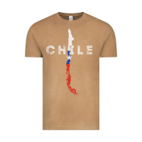 Vintage Camel chilean map and flag   distressed chile souvenir t shirt Vintage Tee - linhVisuals