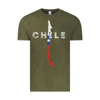 Chilean Map And Flag   Distressed Chile Souvenir T Shirt Vintage Tee | Teevron