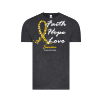 Vintage Black sarcoma awareness t  shirt sarcoma awareness faith hope love   in this Vintage Tee - linhVisuals