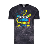 Cloud Black world down syndrome day t shirt support and awareness 3.21 t shirt Vintage Tee - linhVisuals