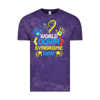 Cloud Purple world down syndrome day t shirt support and awareness 3.21 t shirt Vintage Tee - linhVisuals