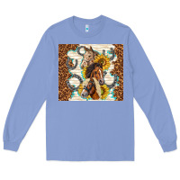 Colony Blue horses with sunflowers Long Sleeve Tee - TumblerDesignByShophia