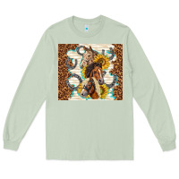Matcha horses with sunflowers Long Sleeve Tee - TumblerDesignByShophia