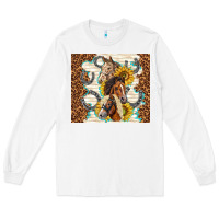 White horses with sunflowers Long Sleeve Tee - TumblerDesignByShophia