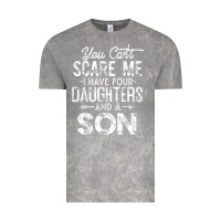 Cloud Rock you can't scare me i have four daughters and a son funny dad t shirt Vintage Tee - linhVisuals