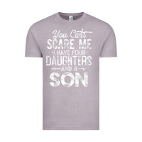 Vintage Zinc you can't scare me i have four daughters and a son funny dad t shirt Vintage Tee - linhVisuals