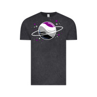 Vintage Black asexual outer space planet ace pride t shirt Vintage Tee - linhVisuals