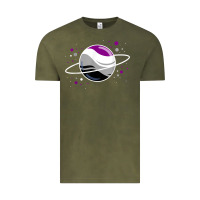 Vintage Olive asexual outer space planet ace pride t shirt Vintage Tee - linhVisuals