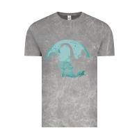 Cloud Rock bigfoot riding loch ness monster sasquatch ufo abduction pullover hood Vintage Tee - linhVisuals