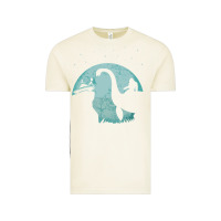 Vintage Arctic bigfoot riding loch ness monster sasquatch ufo abduction pullover hood Vintage Tee - linhVisuals