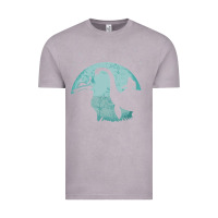 Vintage Zinc bigfoot riding loch ness monster sasquatch ufo abduction pullover hood Vintage Tee - linhVisuals