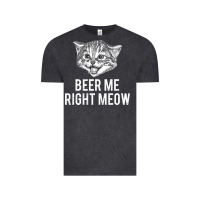 Vintage Black beer me right meow Vintage Tee - linhVisuals