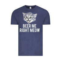 Vintage Denim beer me right meow Vintage Tee - linhVisuals