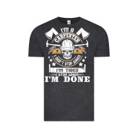 I'm A Carpenter I Don't Stop   Funny Carpentry Woodworking T Shirt Vintage Tee | Teevron