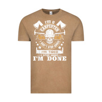 Vintage Coffee i'm a carpenter i don't stop   funny carpentry woodworking t shirt Vintage Tee - linhVisuals