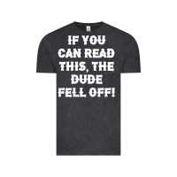 Vintage Black if you can read this the dude fell off funny biker moto gift t shirt Vintage Tee - linhVisuals