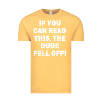 Vintage Mustard if you can read this the dude fell off funny biker moto gift t shirt Vintage Tee - linhVisuals