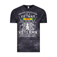 Cloud Black womens proud daughter of a vietnam veteran freedom isn't free v neck t Vintage Tee - linhVisuals