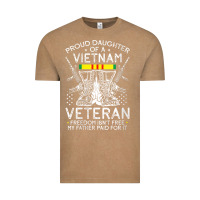 Vintage Coffee womens proud daughter of a vietnam veteran freedom isn't free v neck t Vintage Tee - linhVisuals