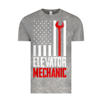 Cloud Rock elevator mechanic american flag gift for elevator technician t shirt Vintage Tee - linhVisuals