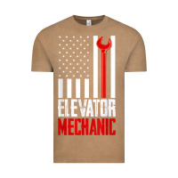 Vintage Coffee elevator mechanic american flag gift for elevator technician t shirt Vintage Tee - linhVisuals