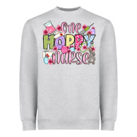 Heather Grey Easter Day One hoppy Nurse Heavyweight Sweatshirt - OliviaCreatesArt