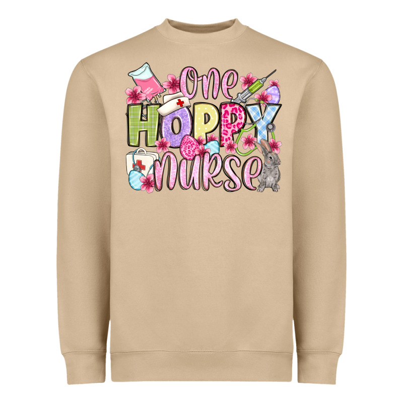 Easter Day One Hoppy Nurse Heavyweight Sweatshirt by OliviaCreatesArt | Teevron