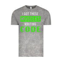 Cloud Rock funny programmer writing code muscles meme for computer geek Vintage Tee - linhVisuals