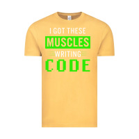 Vintage Mustard funny programmer writing code muscles meme for computer geek Vintage Tee - linhVisuals
