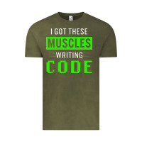 Vintage Olive funny programmer writing code muscles meme for computer geek Vintage Tee - linhVisuals