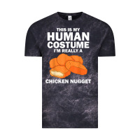 Cloud Black funny chicken nugget costume for kids fashion nugget foodie t shirt Vintage Tee - linhVisuals