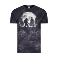 Cloud Black bigfoot in the forest hiding at night full moon trees nature t shirt Vintage Tee - linhVisuals