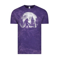 Cloud Purple bigfoot in the forest hiding at night full moon trees nature t shirt Vintage Tee - linhVisuals