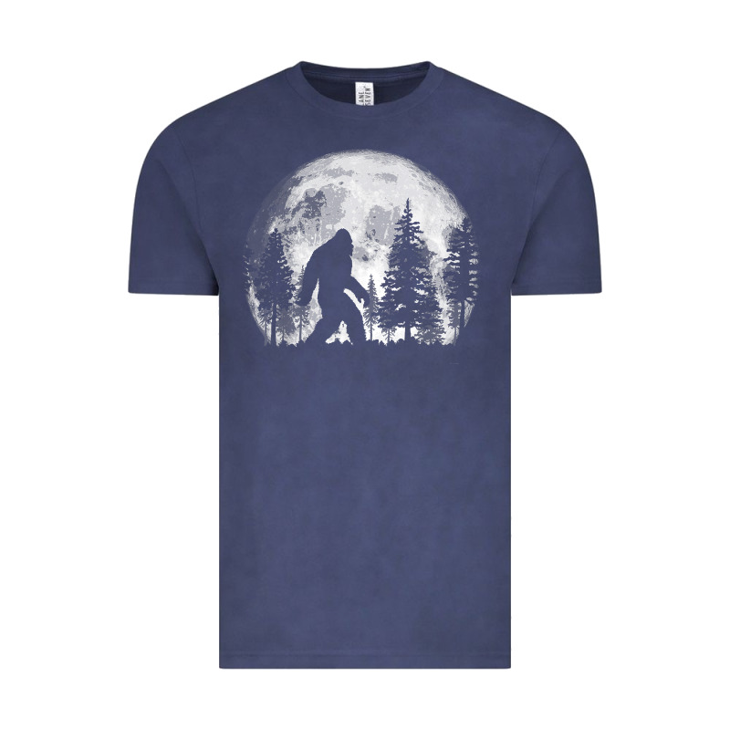 Bigfoot In The Forest Hiding At Night Full Moon Trees Nature T Shirt Vintage Tee by linhVisuals | Teevron