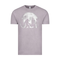 Vintage Zinc bigfoot in the forest hiding at night full moon trees nature t shirt Vintage Tee - linhVisuals