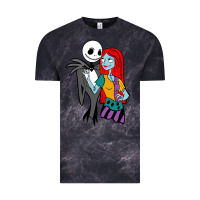 Cloud Black jack  and sally Vintage Tee - linhVisuals