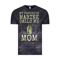 Cloud Black my favorite marine calls me mom Vintage Tee - linhVisuals