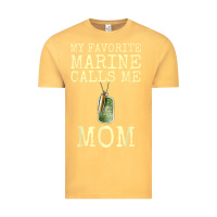 Vintage Mustard my favorite marine calls me mom Vintage Tee - linhVisuals