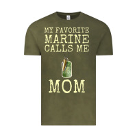 Vintage Olive my favorite marine calls me mom Vintage Tee - linhVisuals