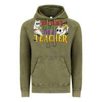 Vintage Olive You Can't Scare Me I'm a Teacher Vintage Hoodie - texasbilliewilder
