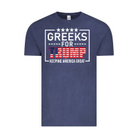 Greeks For Trump Conservative Gift Trump 2020 Re Election T Shirt Vintage Tee | Teevron