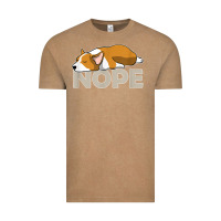 Vintage Coffee nope lazy corgi Vintage Tee - linhVisuals