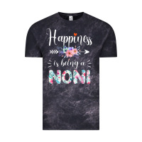 Cloud Black happiness is being a noni ever women floral decor Vintage Tee - linhVisuals