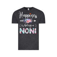 Vintage Black happiness is being a noni ever women floral decor Vintage Tee - linhVisuals