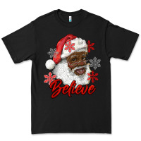 Black african american santa believe Premium Tee - RanaPortraitStore