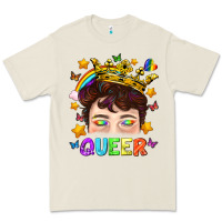 Bone LGBTQ+ Queer Portrait With Crown And Rainbow Premium Tee - BundleAndBundleShop